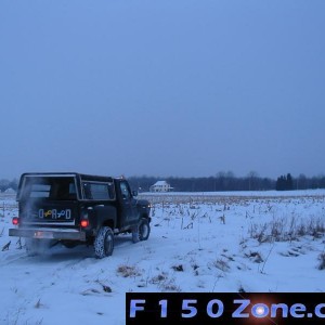 Preparing to pull out mikes snowmobile